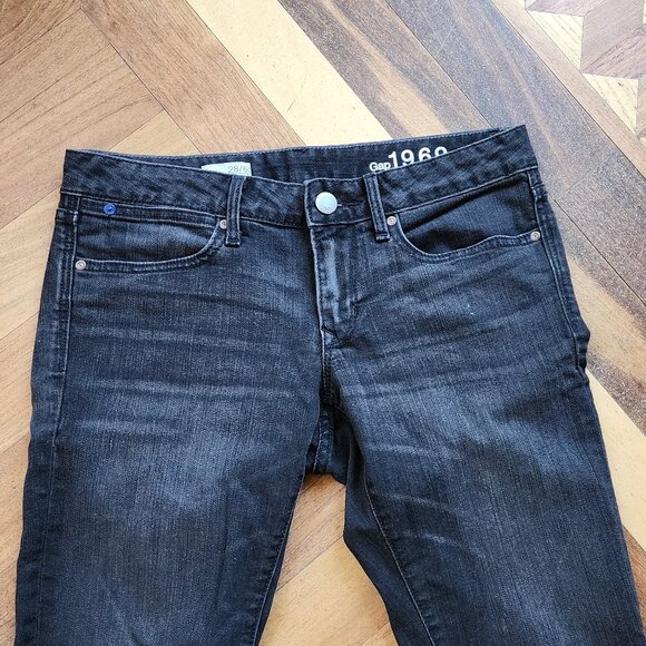 GAP Black Faded "Always Skinny" Jeans Size 28/6 - Picture 6 of 16